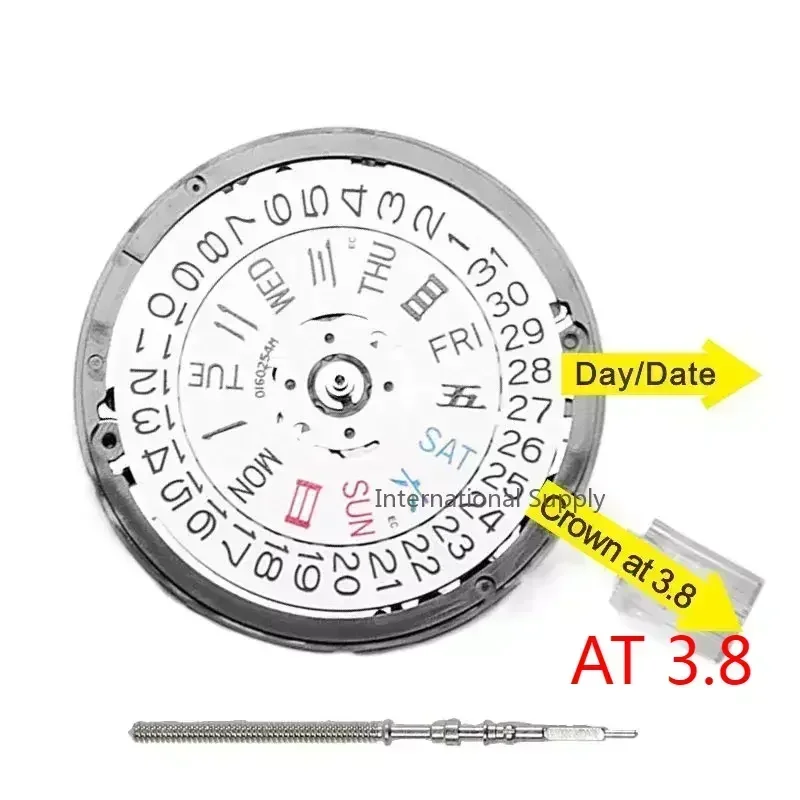 Japan nh36 3,8 uhr mechanisches werk nh36a nh35 weißes datewheel automatische selbst aufzug