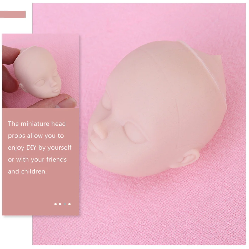 20pcs Plastic Small Heads For Diy Decoration Practice Makeup Tool Creative Heads Miniature Part Handmade Supplies