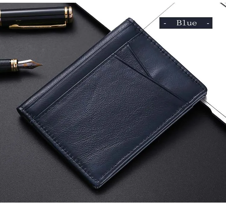 YUECIMIE Männer Minimalistischen Schlank Karte Halter Echtes Leder Karte Brieftasche Schlanke Linie Dünne Mini Kleine Rfid Passport Id Karte Halter Männlich – Detail 13