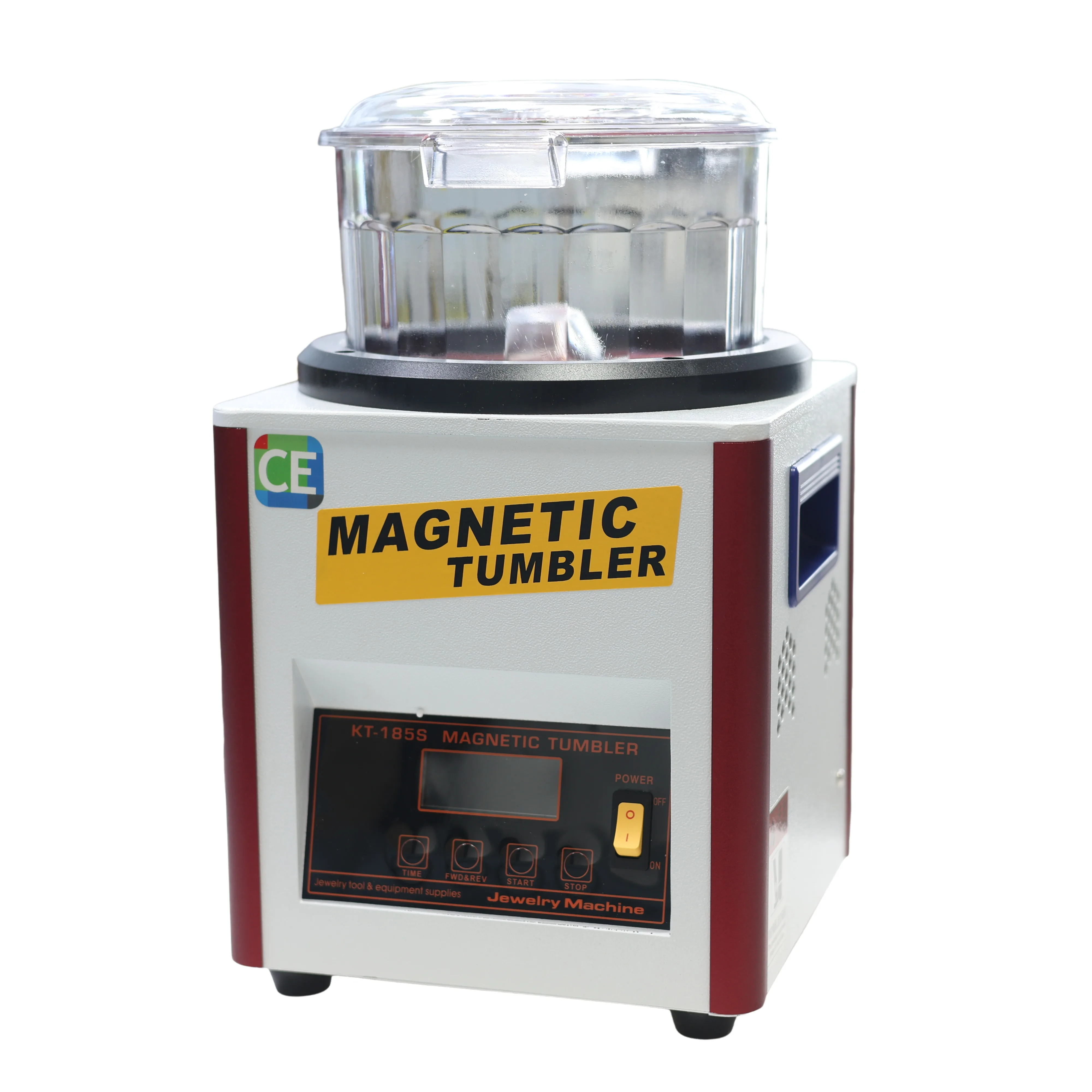 KT-185S Digital Display Magnetic Tumbler Jewelry Polisher Finisher Super Finishing Polishing Burnishing Machine