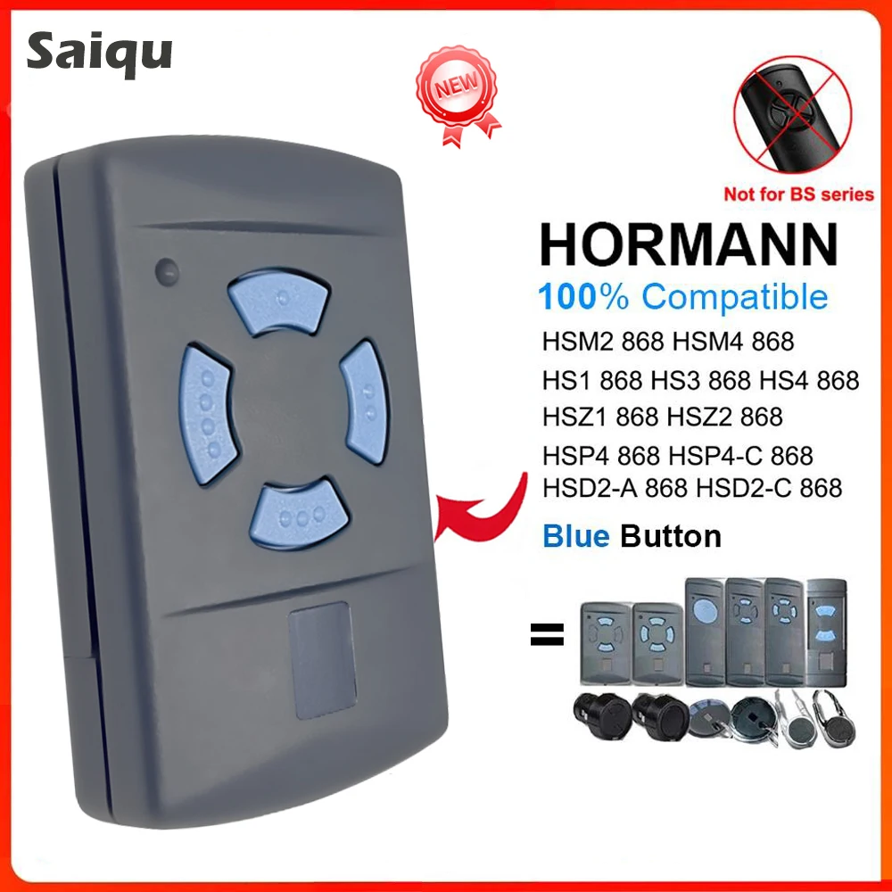 

Hormann 868MHZ Remote Control HORMANN HSZ2 HSP4C HS1 HS2 HS4 HSZ1 HSM2 HSM4 HSE2 HSE4 Gate Opener Transmitter 868.35mhz