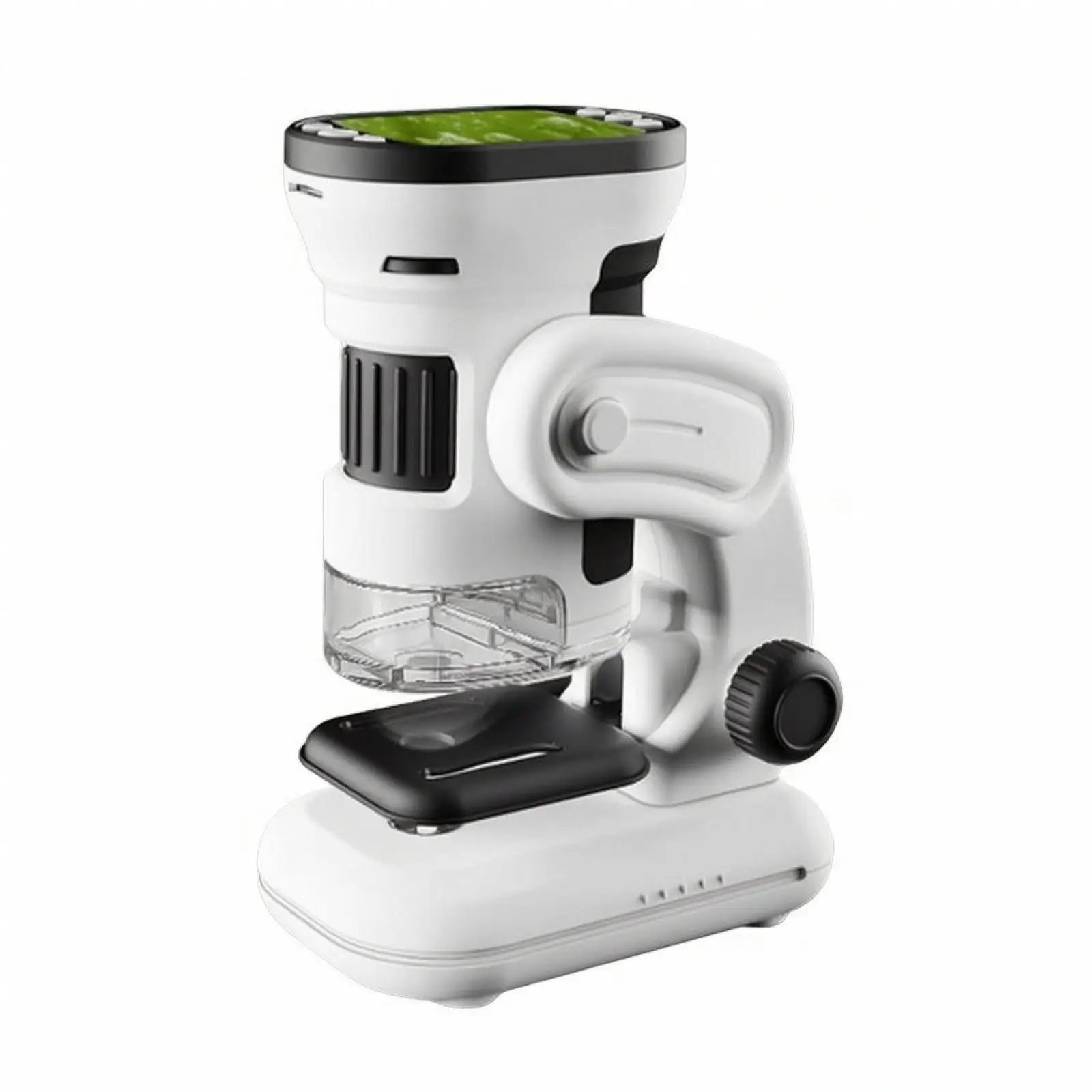 Handheld Digital Microscope with Adjustable Focus and LED Illumination for Examining Plant Cells and Small Objects