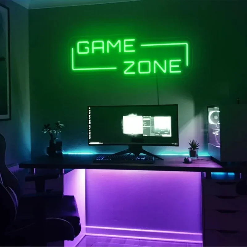 

Game Zone Neon Sign Gaming Led Neon Light Signs for Wall Decor Party Decor Bedroom Gaming Room Wall Lightup Sign USB Neon Lamp