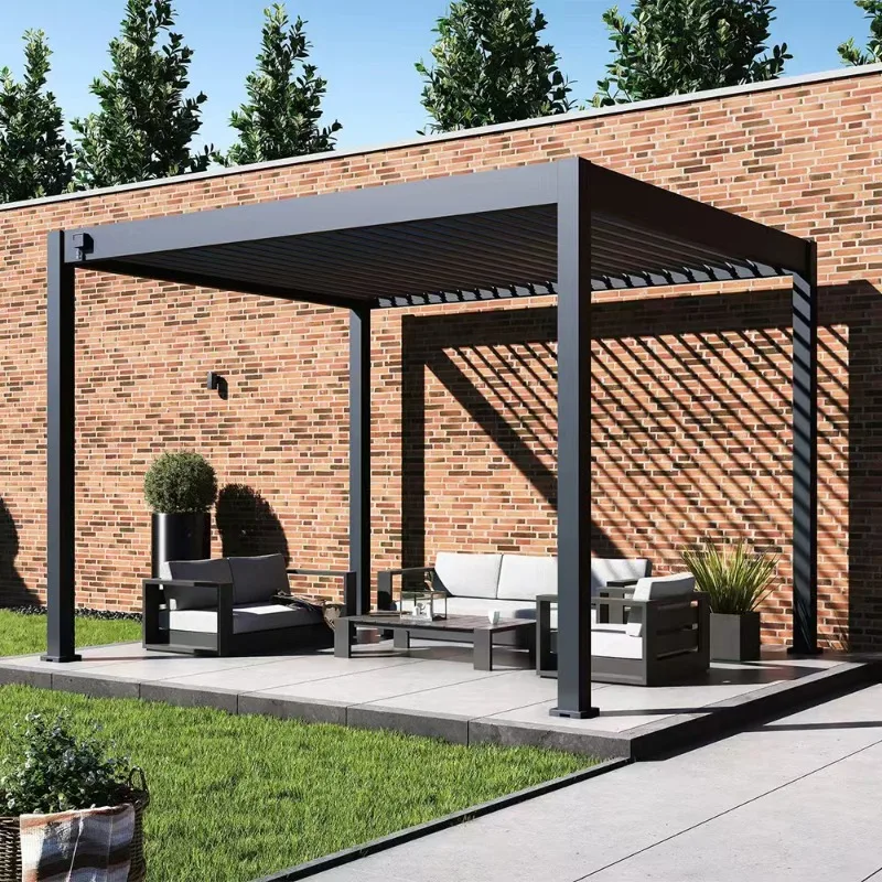 OEM ODM Outdoor Modern Aluminium Bioclimatica Pergola Gazebo 3x4m New Hot Sale Factory Spot Pavilion