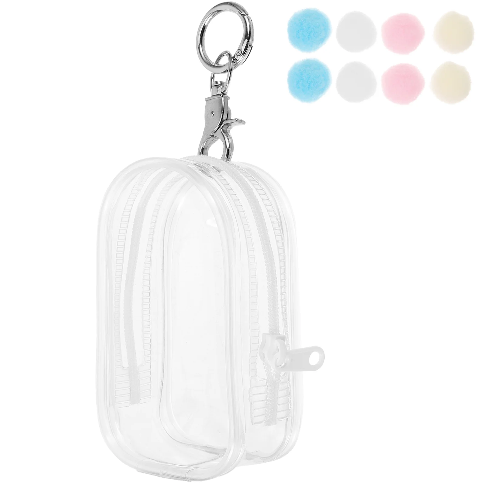 

Clear Doll Display Bag Keychains Hanging Blinds Box Organizer Small Doll Storage Bag Portable Collectibles Display Case Mini