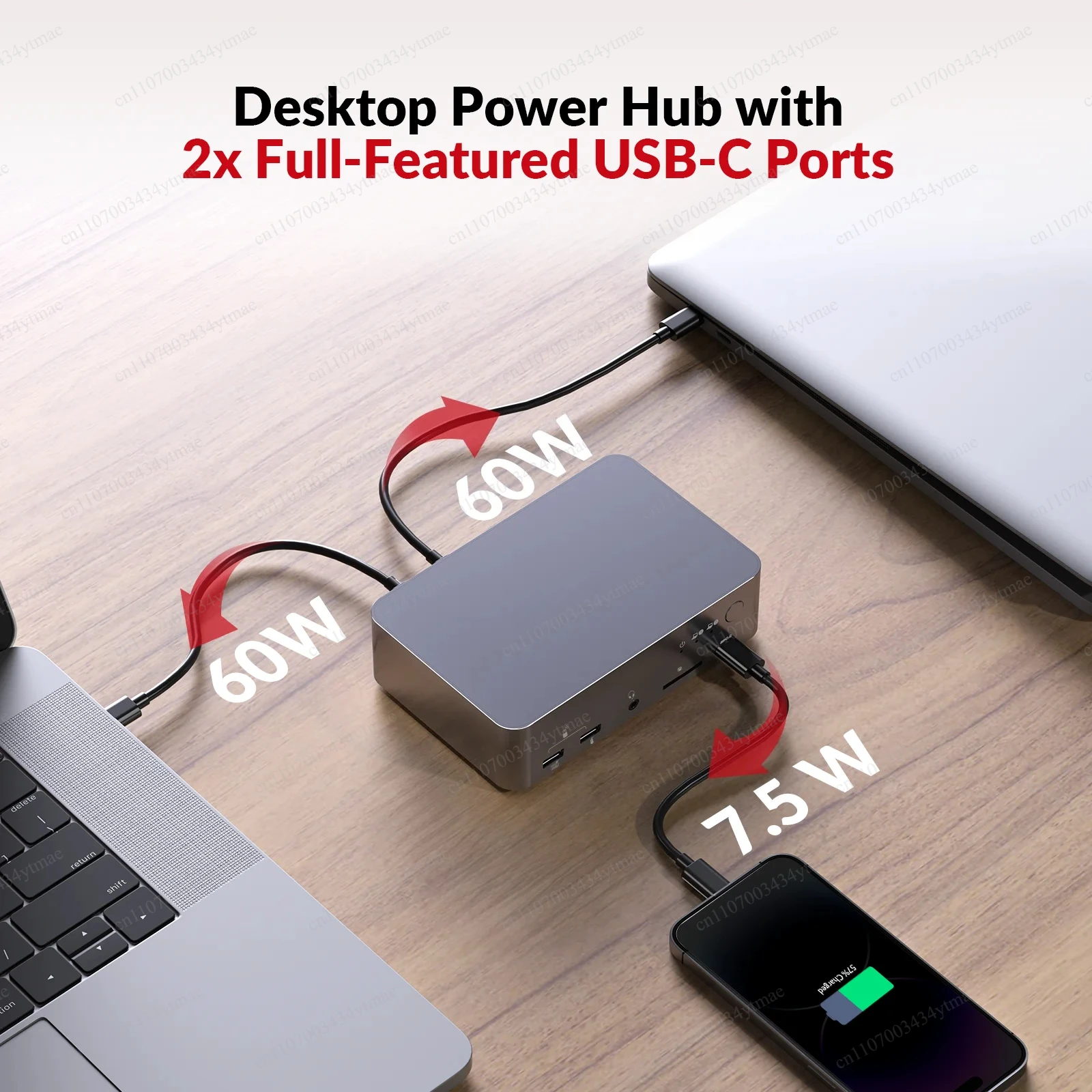 Dual Monitor KVM Dock iDock-C20 4K MST USB-C 60W PD 1G Ethernet Hub For 2 Laptops