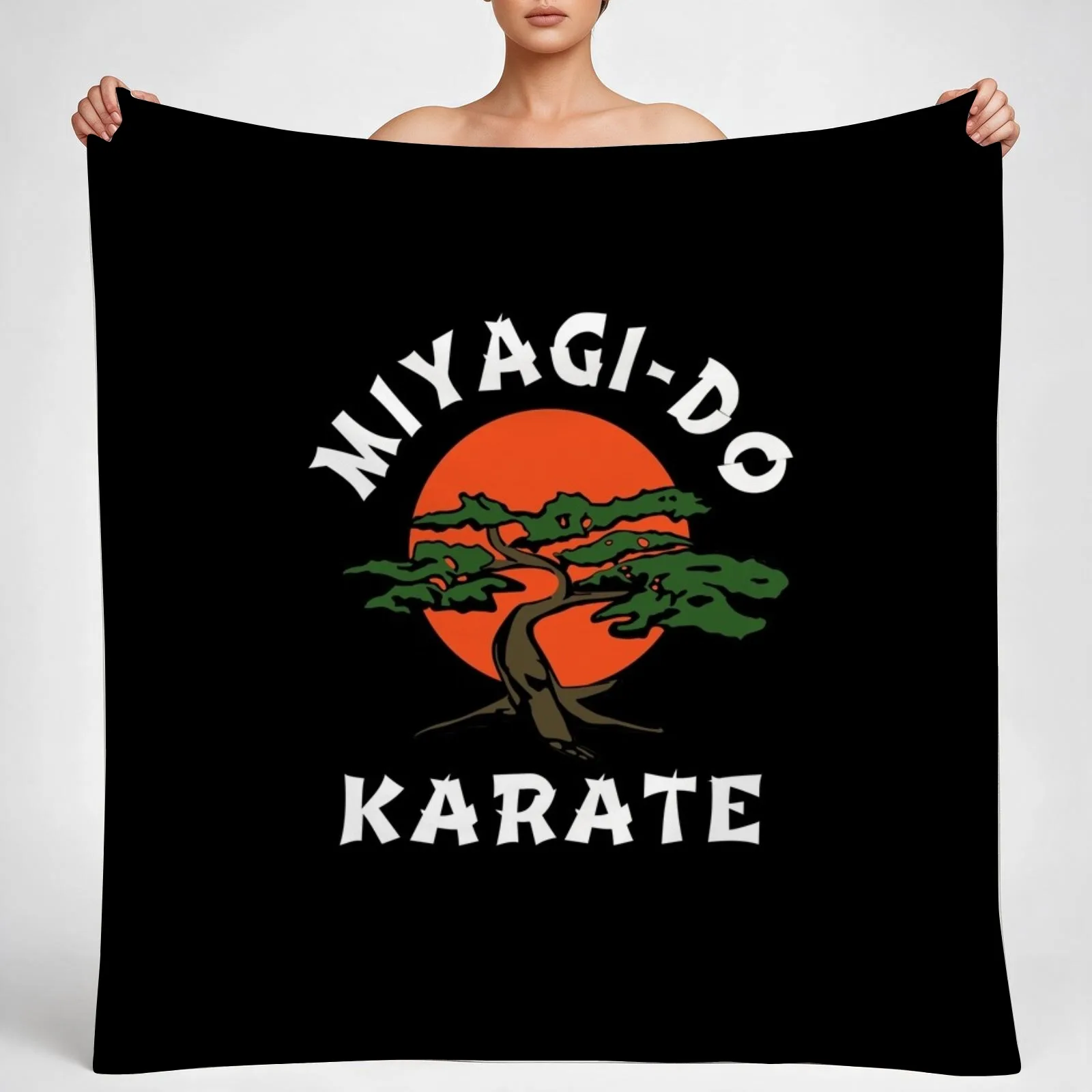 Miyagi Do - HD Graphic - Professionally Designed Throw Blanket couch cozy soft plush fuzzy picnic outdoor blanket