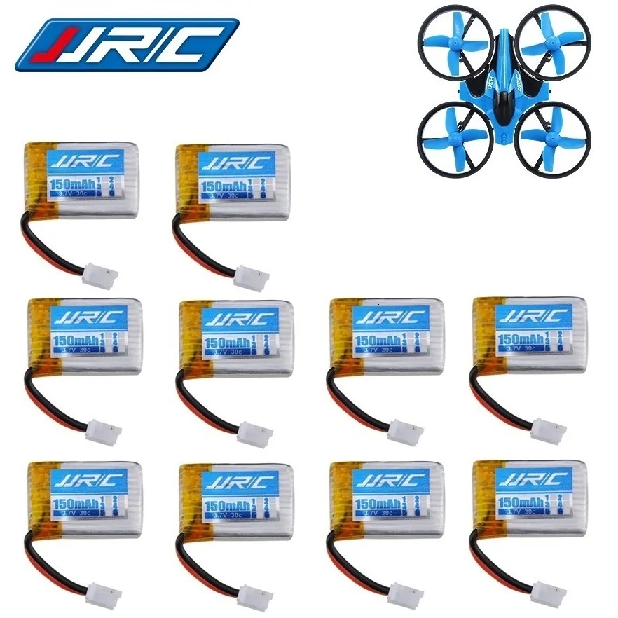 JJRC-batería LIPO de 3,7 v para cuadricóptero teledirigido, piezas de repuesto de 150 v, H36, 3,7 mah, 30C, para E010, E010C, E011, E013, F36,