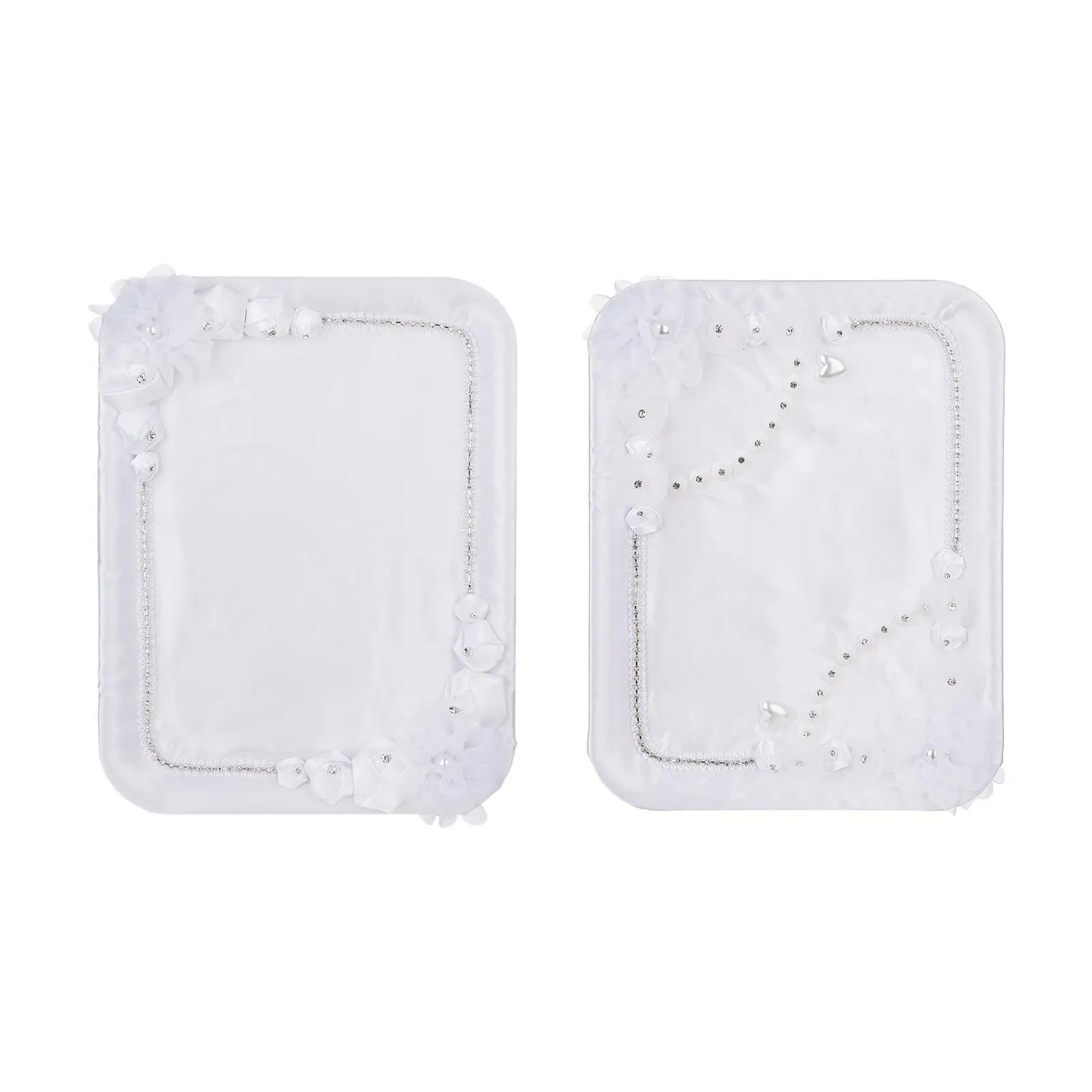 Serving Tray Jewelry Tray with Floral Edges Cosmetics Jewelry Display Plate Elegant Vanity Tray for Living Room Bathroom Cafe