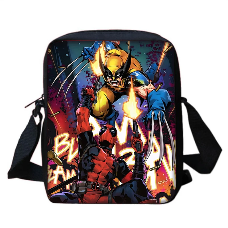 Boy Girls Anime Movie For Wolverines Printed Shoulder Messenger Bag Child Casual Handbag Men Women Phone Bag Shopping Bag