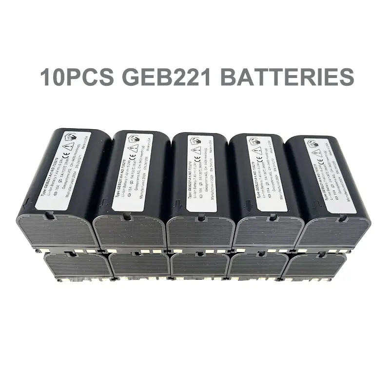 

10 шт. литий-ионный аккумулятор GEB221 для Leica TS02 TS06 TS09 TPS1200 серии ATX1200, тахеометр 4400 мАч, 7,4 В ​ GPS