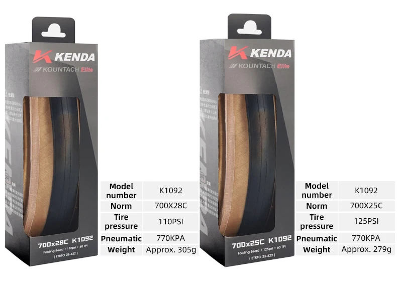 Kenda K1092 Neuer 700x25/28c Pannenschutz Urltra-Licht Fahrrad Gummi Faltreifen Rennrad Pannensichere Reifen – Detail 5