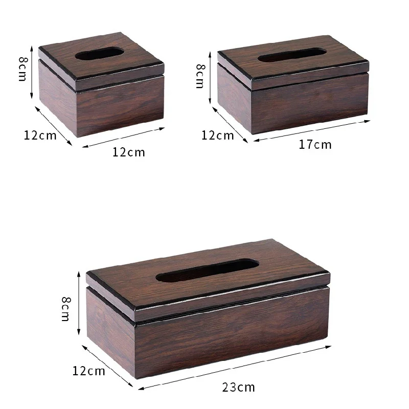 Magnetic Solid Wood Tissue Box Walnut Desktop Paper Box Storage Napkins Boxed Jewelry Home Living Room Decoration Accessories