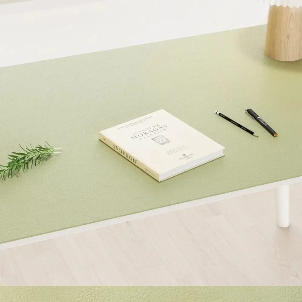 Simple Protection Eye Student Desk Mat Leather Solid Color Coffee Table Mat Oil-proof Non-slip Computer Desk Mat
