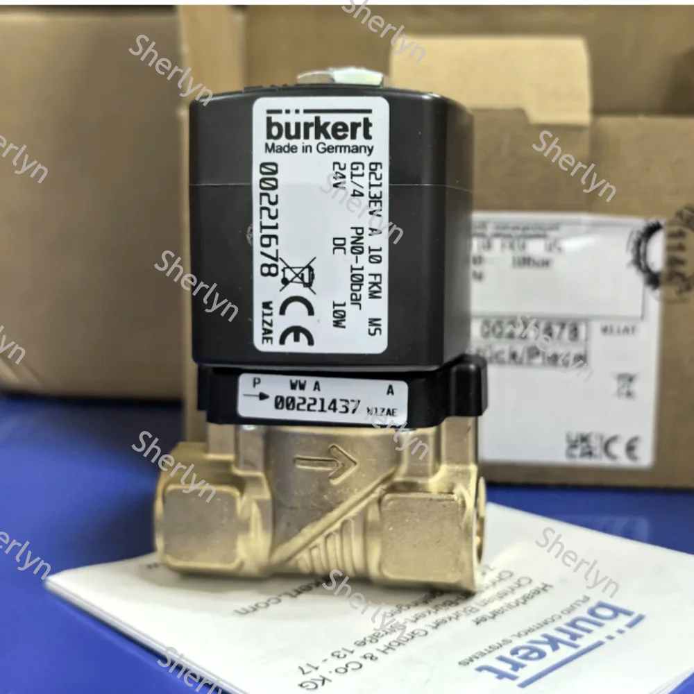 Burkert Solenoid Valve 00221678 6213 G1/4 2/2 Normally Closed 10 Flow Hole brass Valve Body 00221679 00221681