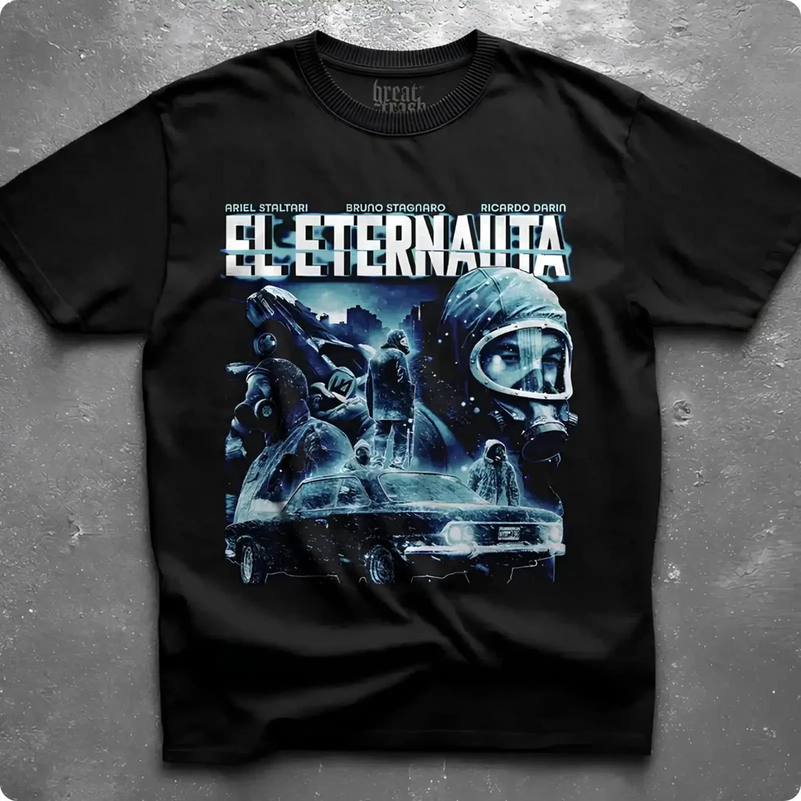 Argentine Sci Fi Post Apocalyptic T Shirt Retro Cult Horror vintage Washed Unisex homme Versatile Breathable Slightly graphic