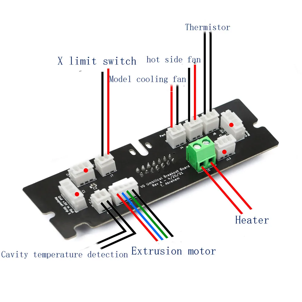 핫 엔드 PCB 어댑터 보드 키트, 3D 프린터 프레임 어댑터 보드, 셀프 R 올링 튜브, 3D 프린터 액세서리, 23cm 긴 케이블 RGB