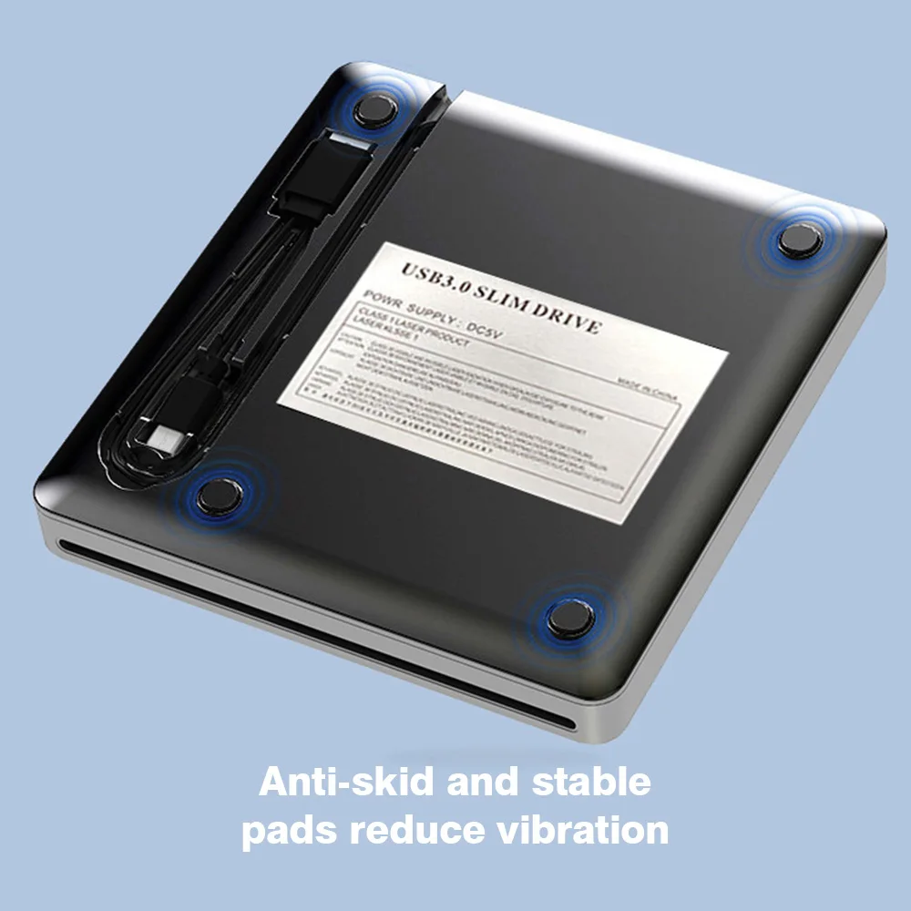 USB3.0 외부 DVD 버너 Type-C 인터페이스 CD +/- RW 광학 드라이브 버너 PC 노트북 MacBook 용 휴대용 CD/DVD ROM 플레이어