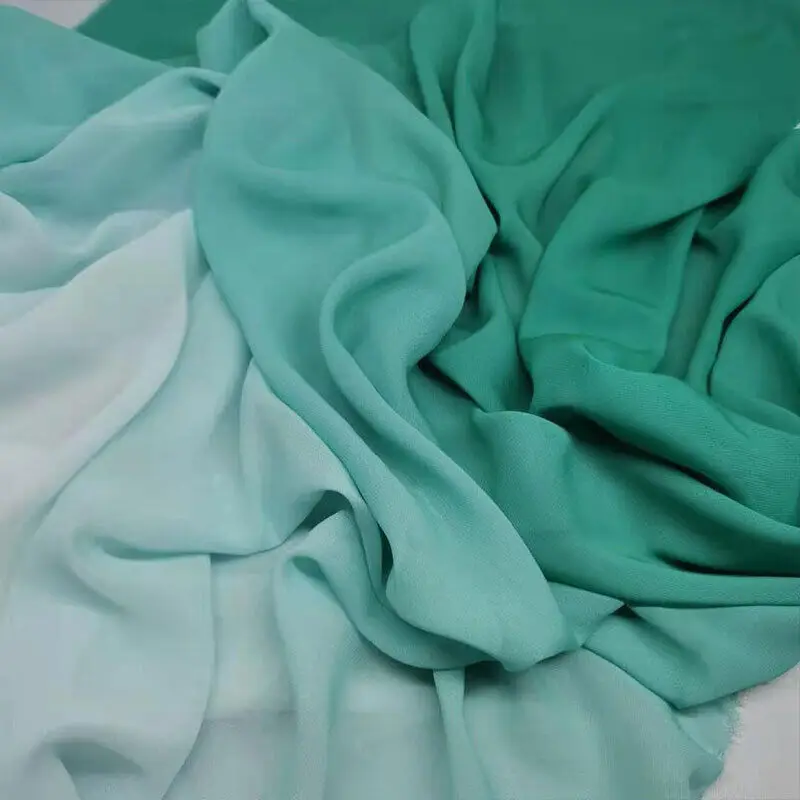 100x150cm Gradient Color Shade Fabric Summer DIY Dance Costume Dress 100D Chiffon 2 Tone Material Clothing Accessories