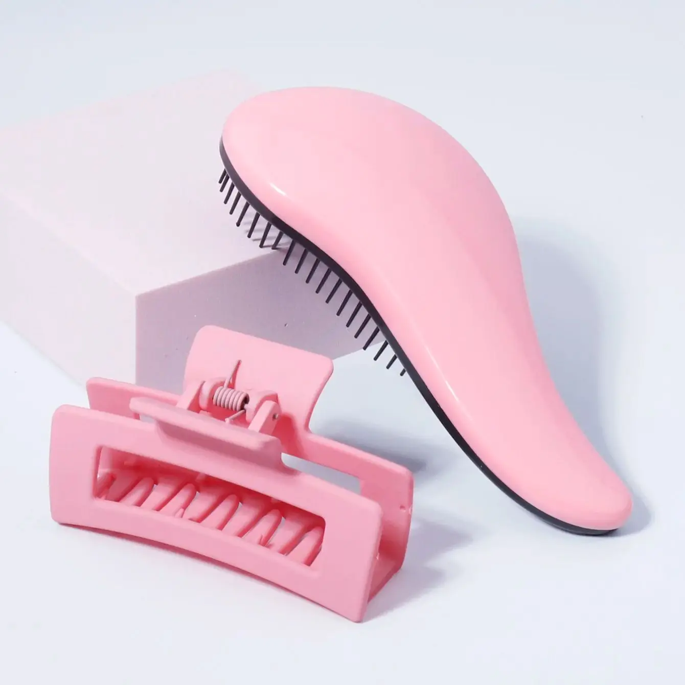 مجموعة مشابك فرشاة شعر مكونة من قطعتين مع فرشاة سهلة الارتداء ومشابك فك قوية، خاصة للشعر المستعار الحقيقي #3