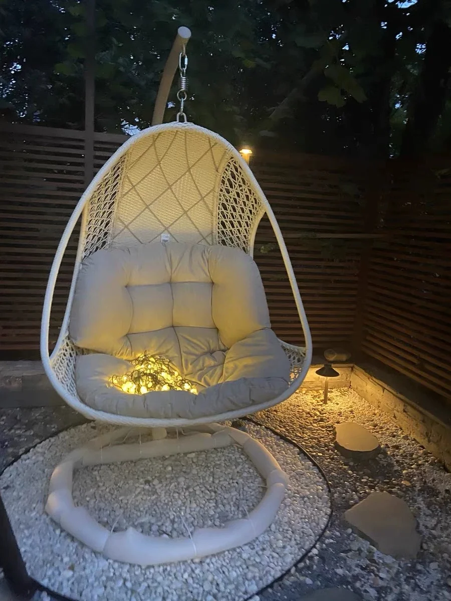 hanging basket rattan chair swing balcony hanging chair indoor lazy home outdoor courtyard Internet celebrity leisure cradle