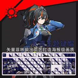 108 Keys/set Zenless Zone Zero Zhu Yuan Keycap PBT Backlit Keycaps Cartoon Anime Gaming Key Caps For ANSI 61 87 104 108 Keyboard
