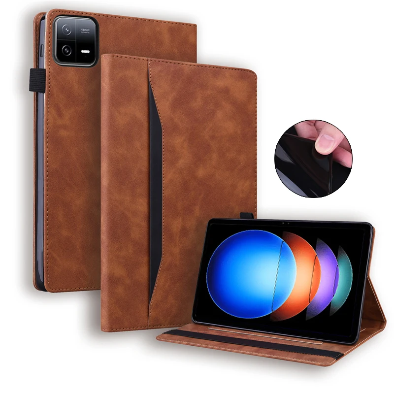 For Xiaomi Pad 6S 6 S Pro 12.4 Case PU Leather Soft TPU Back Business Folio Cover for Xiaomi Mi Pad6S MiPad 6S Pro Tablet Case