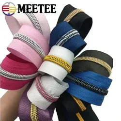 3/5/10M 5# Plastic Zippers By The Meter + Zipper Sliders Coil Zip Pulls Jacket Zips Repair Kit DIY Garment Sewing Accessories