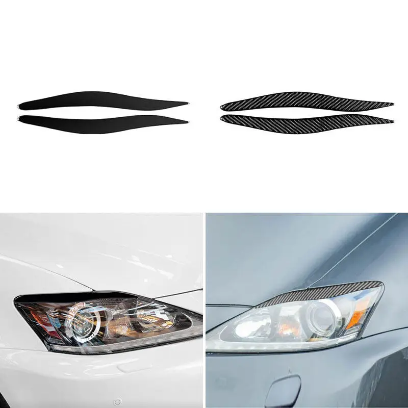 

For Lexus IS250 IS300 2006 2007 2008 2009 2010 2011 2012 2pcs Car Accessories Front Headlight Eyebrow Trim Cover