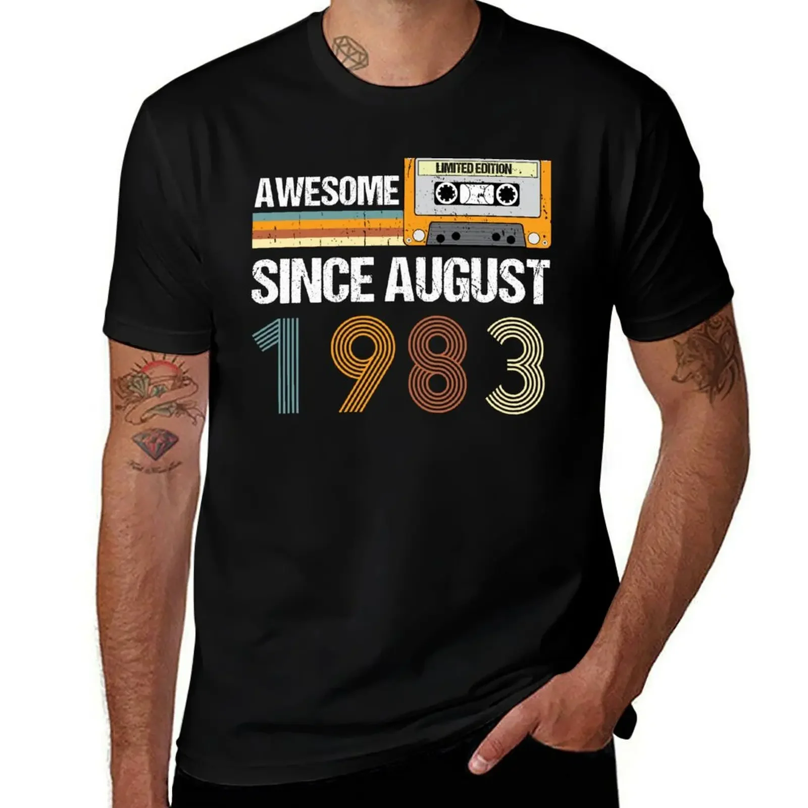 

Awesome Since August 1983 Made In 1983 August Birthday Quotes T-Shirt cute clothes vintage for a boy plus sizes clothing for men