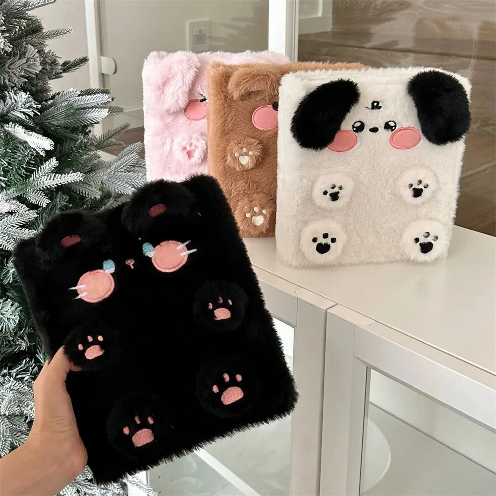 Plush Binder Plush Binder Photocard Holder Plush Cat Cartoon Dog Collect Album Notebook A6 Fluffy Bear Kpop Photocard Binder