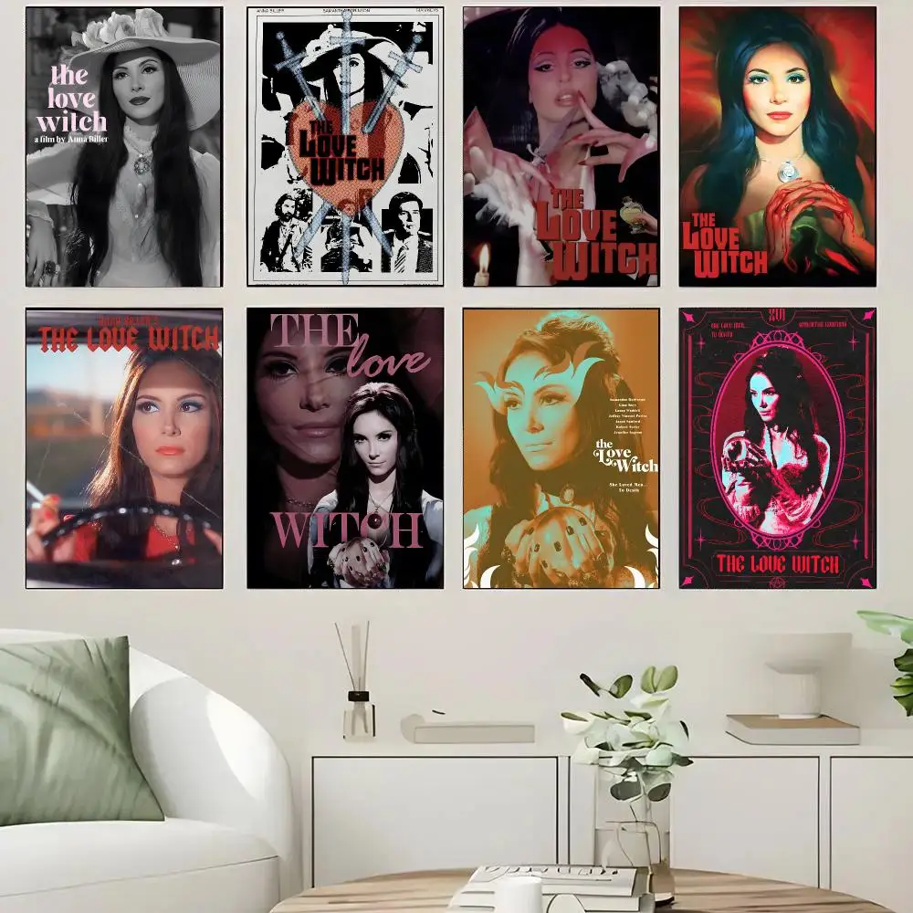 The Love Witch Movie Retro Gothic Poster Self-adhesive Advanced Aesthetic Printing Paper Wall Art for Living Room Home Decor