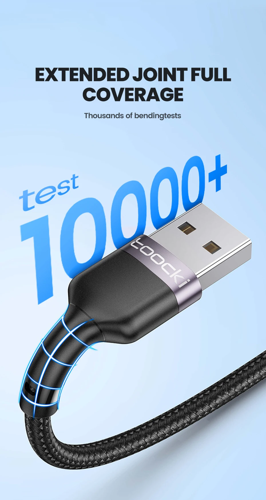 Toocki 3 in 1 USB Cable 6A 100W Micro USB Type C Charging Cable For iPhone 14 13 12 Huawei Honor Xiaomi 13 ViVo Oppo Data Cord