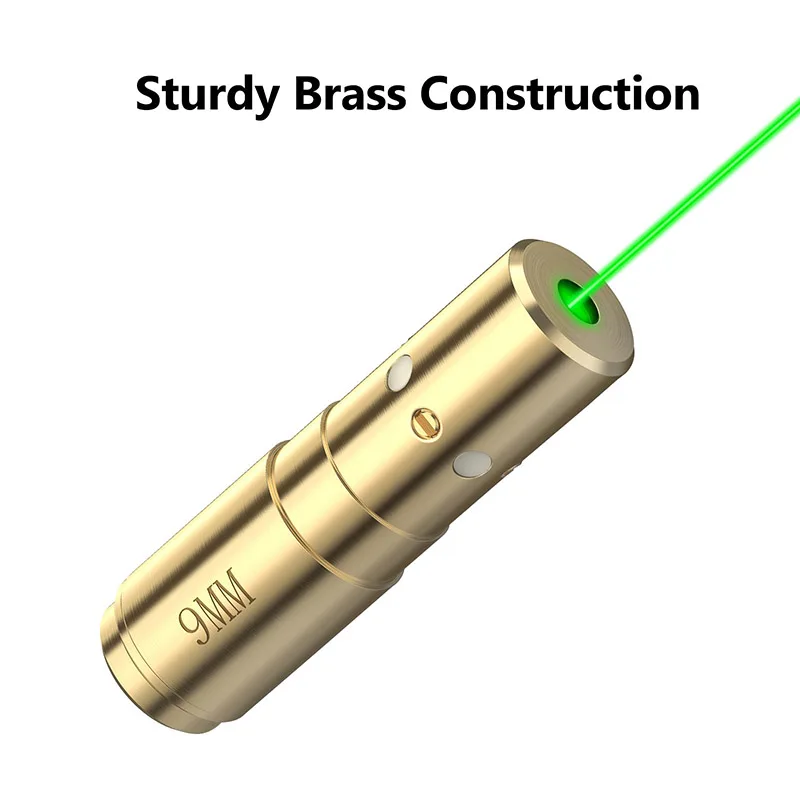 

Tactical Green Laser Boresighter 9mm High Accuracy Scope Optic to Zero Training Bullets Bore Sight for Hunting Handgun Shotgun