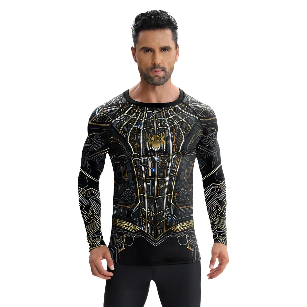 Camiseta de superhéroe para hombre, disfraces de superhéroe de Spider Comics, ropa deportiva de compresión, camiseta deportiva para hombre, camisetas deportivas para gimnasio