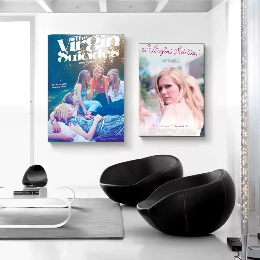 Movie The Virgin Suicides Poster Self-adhesive Art Waterproof Paper Sticker Coffee House Bar Room Wall Decor
