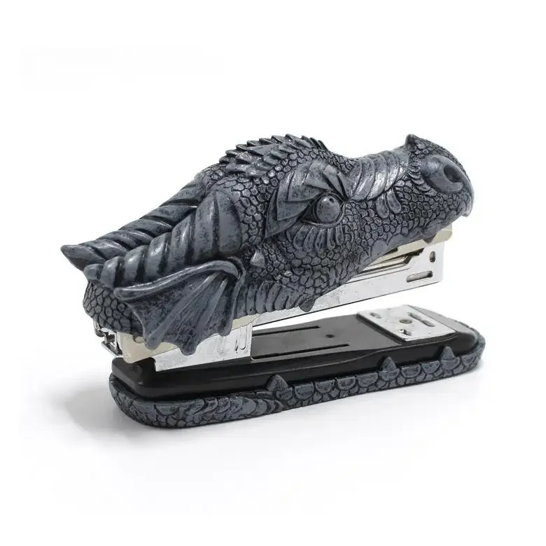 1pc Dragon Head cucitrice in resina arredamento per la casa forniture per ufficio cancelleria a forma di animale