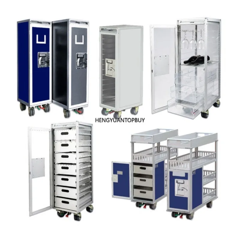 Factory Wholesale Custom Trolley Airline Meal Trolley Utility Cart for Storage Snack Food Wine Drinks Fast Food