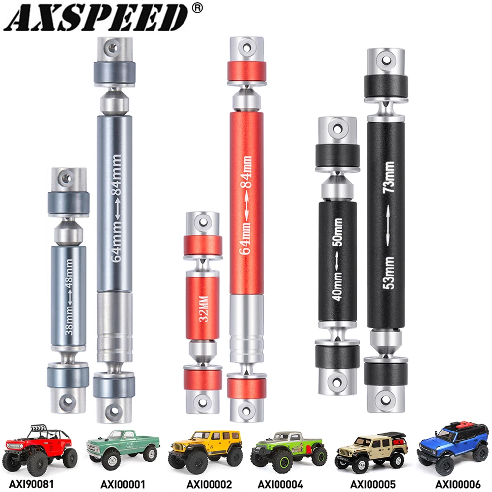 AXSPEED Steel Center Drive Shaft Transmission for 1/24 Axial SCX24 AXI90081 AXI00001 AXI00002 AXI00004 AXI00005 AXI00006