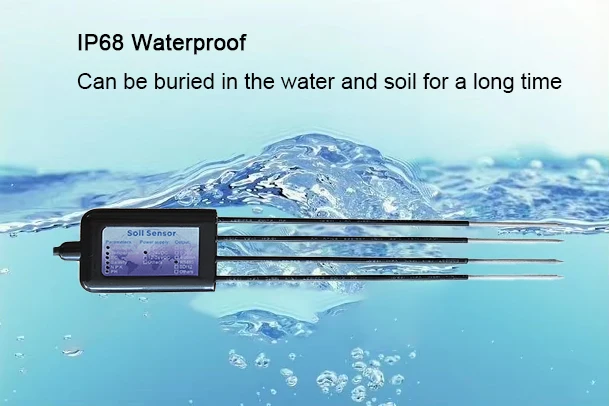 Handheld Soil Moisture Temperature EC Salinity NPK pH Data Logger Full Set with 20cm Depth 8-in-1 Sensor for High Precision Gard