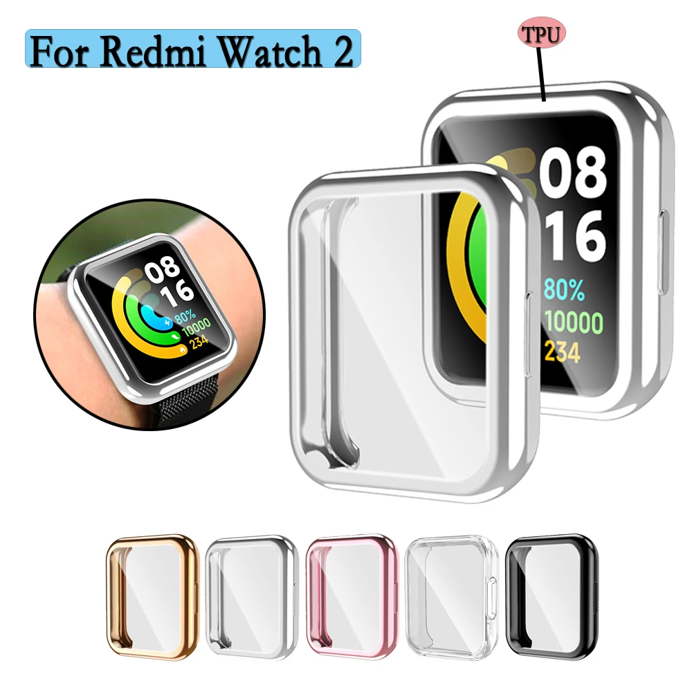For Redmi Watch 2 Protector TPU Cover Shell With Screen Protector Full Coverage Soft Screen Protection Supplies