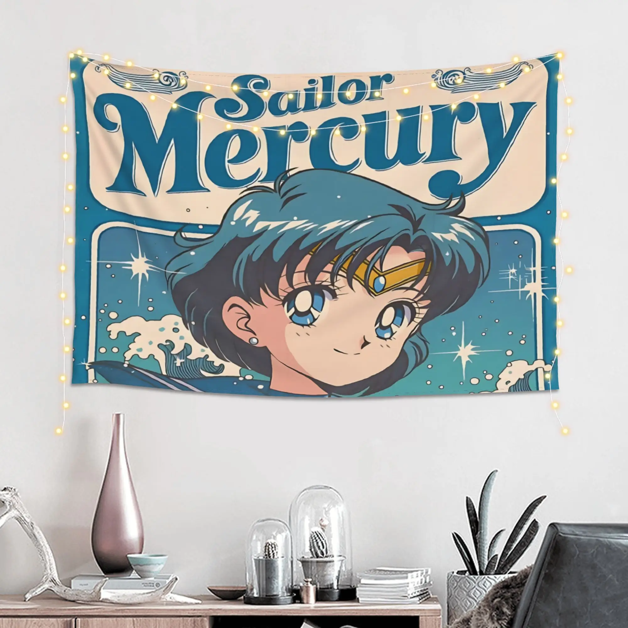 Cutecore Sailor Moons Tapestry Bedroom Decoration  Wall Hanging Blanket Tapestry Cool Stuff For Room