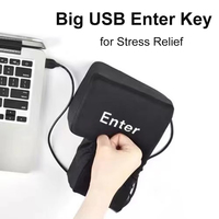 Big USB Enter Key Vent Pillow Soft Computer Button Return Key For Offices Decompression Pillow Stress Relief Toy Enter Button