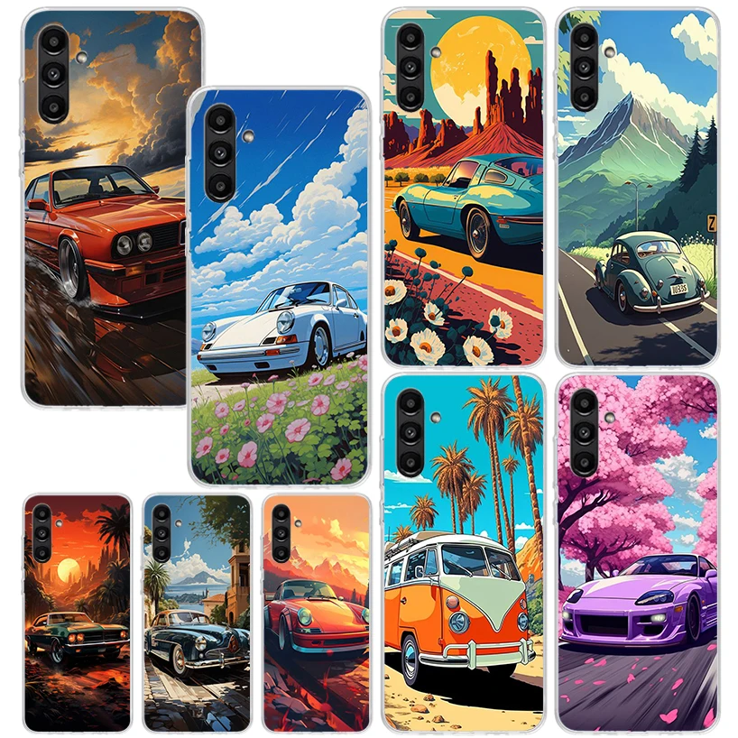 Classic Vintage Old Retro Car Phone Case For Samsung Galaxy A15 A25 A35 A55 A14 A24 A34 A54 A13 A23 A33 A53 A12 A22 A32 A52 A05S