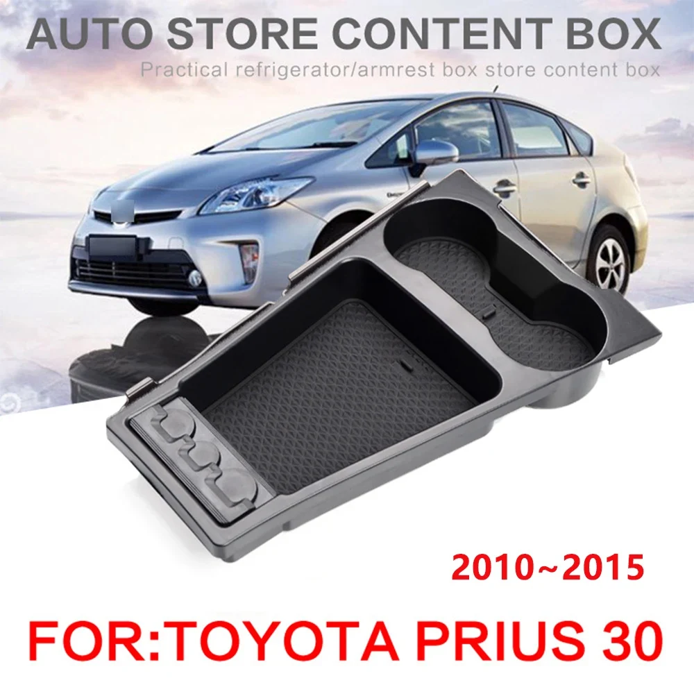 

Central Armrest Storage Box for Toyota Prius 30 XW30 2010 2011 2012 2013 2014 2015 Center Console ABS PVC Organizer Accessories