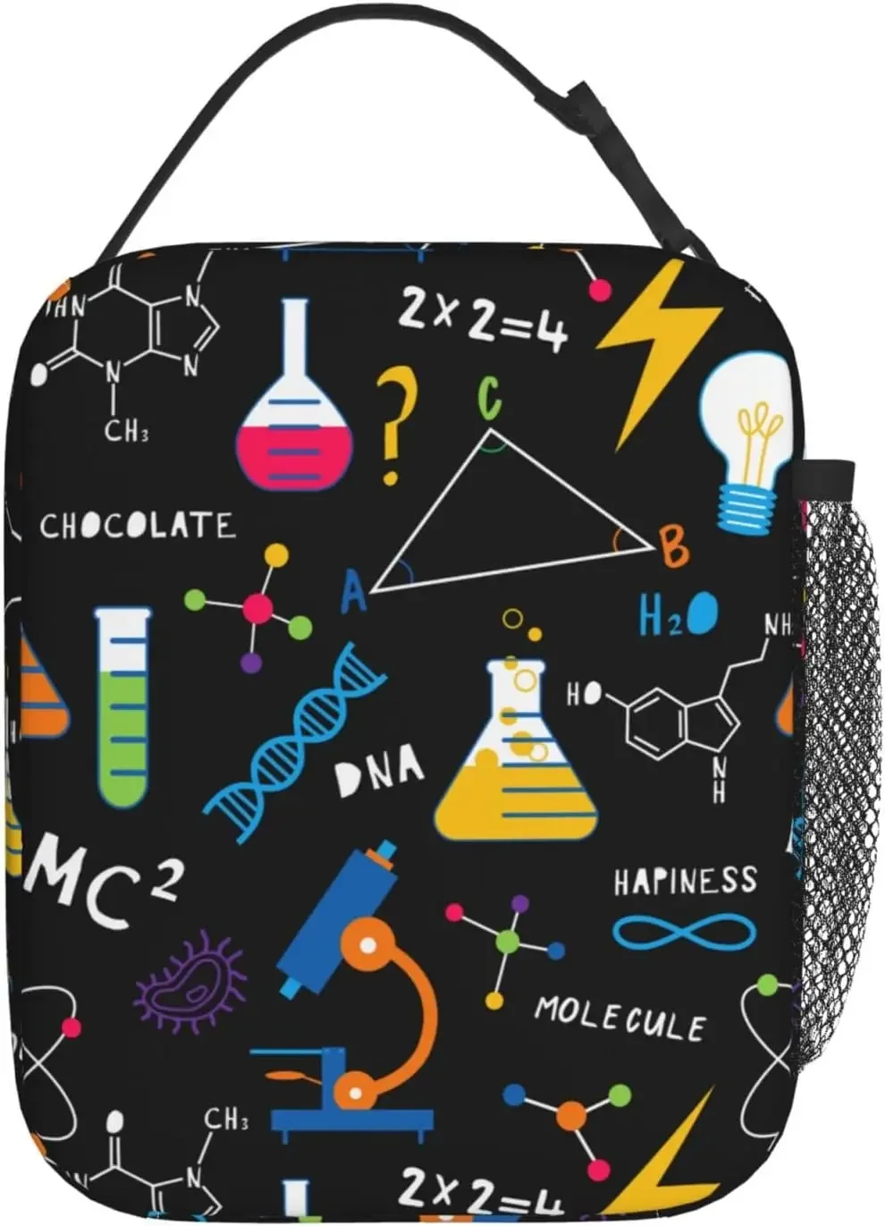العلوم الكيمياء الأحياء الفيزياء نمط قابلة لإعادة الاستخدام علب الاغذية حقيبة الغذاء معزول حقيبة الغداء للأولاد في سن المراهقة #1