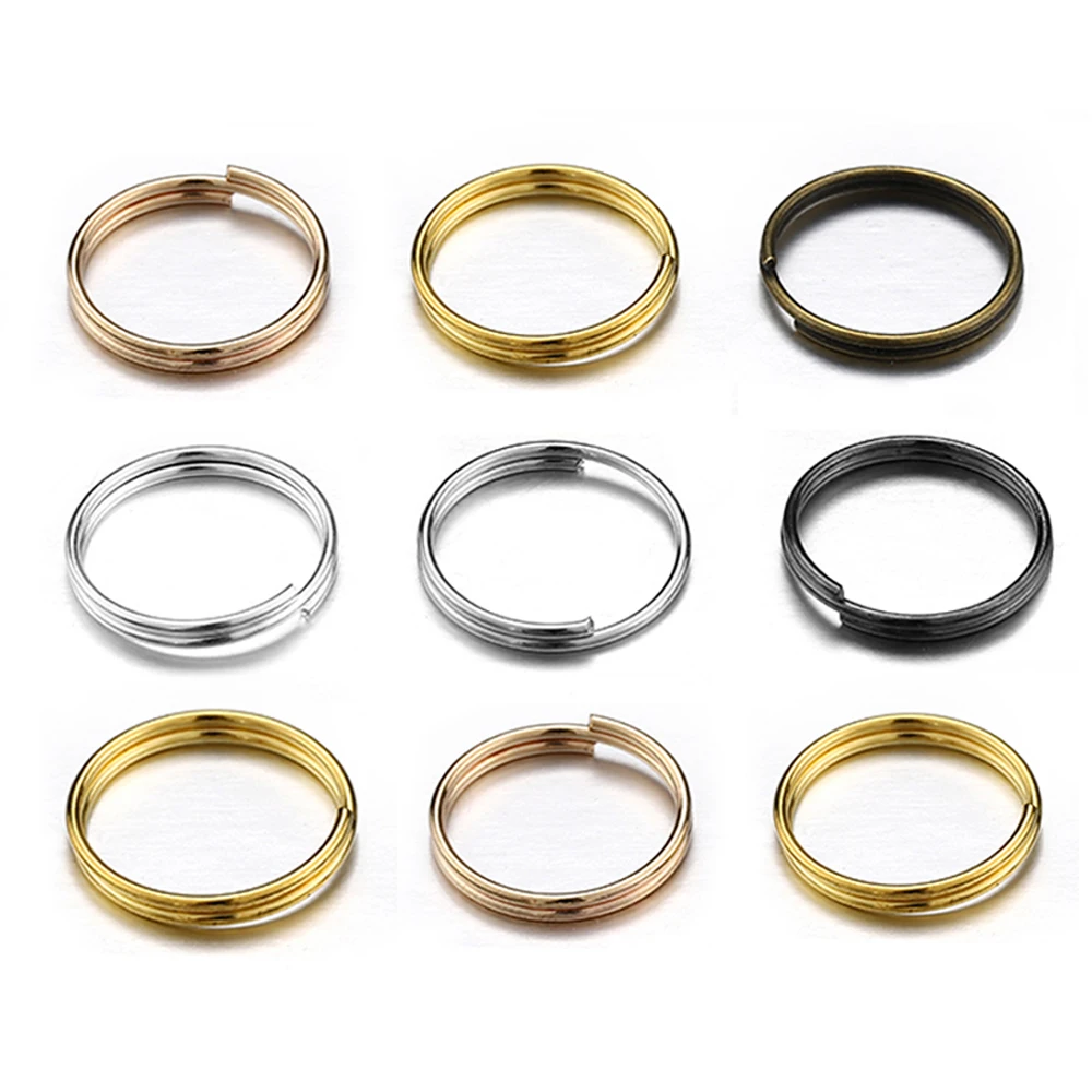 200pcs Key Rings Open Jump Split Rings Double Loops Circle Keychain Ring Holder Connectors for Keychain Jewelry Making Wholesale