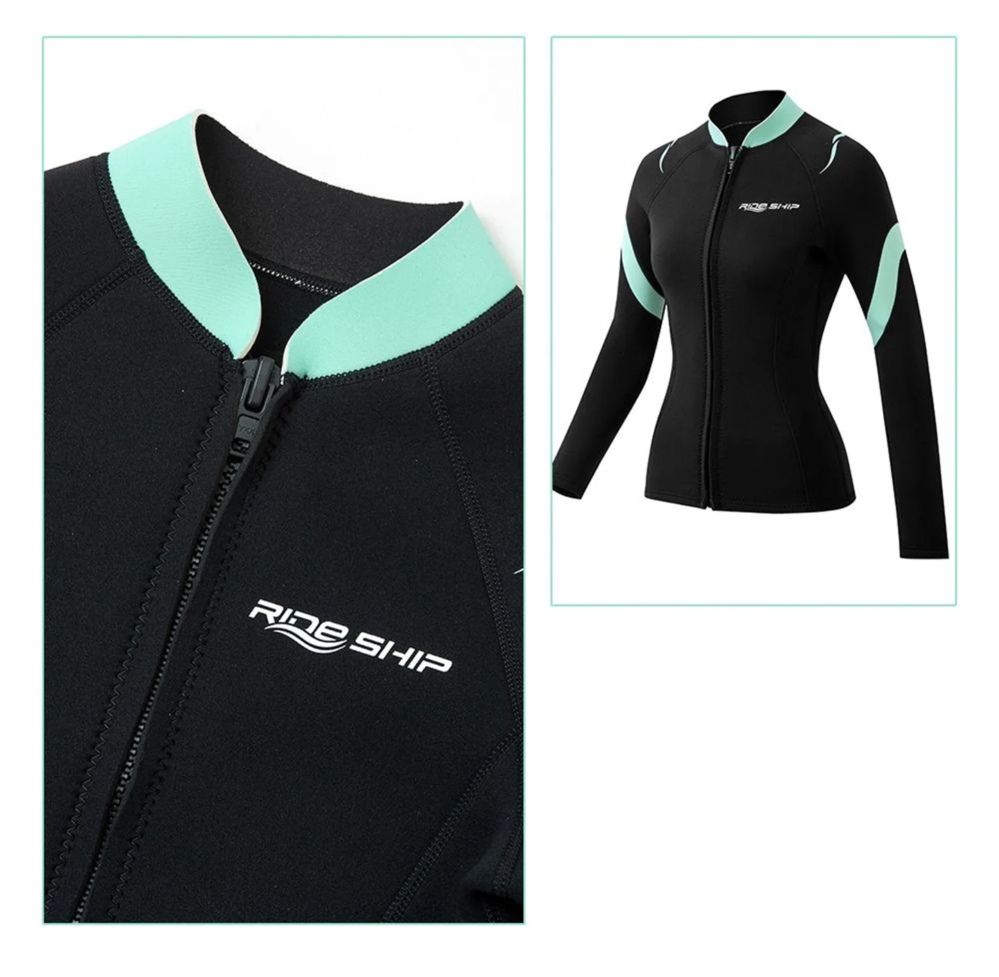 3 mm Neopren-Schlankheits-Neoprenanzug für Damen, Tauchoberteil und Hose, separates 2-teiliges Set, Schnorcheln, Surfen, Winter-Thermo-Badeanzug – Detail 10