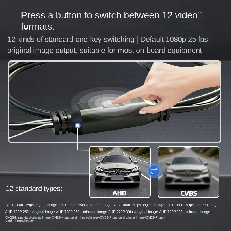Key Multi-Function 1080P Reversing Image HD Starlight Night Vision CCD AHDTV Rear View Reversing Camera