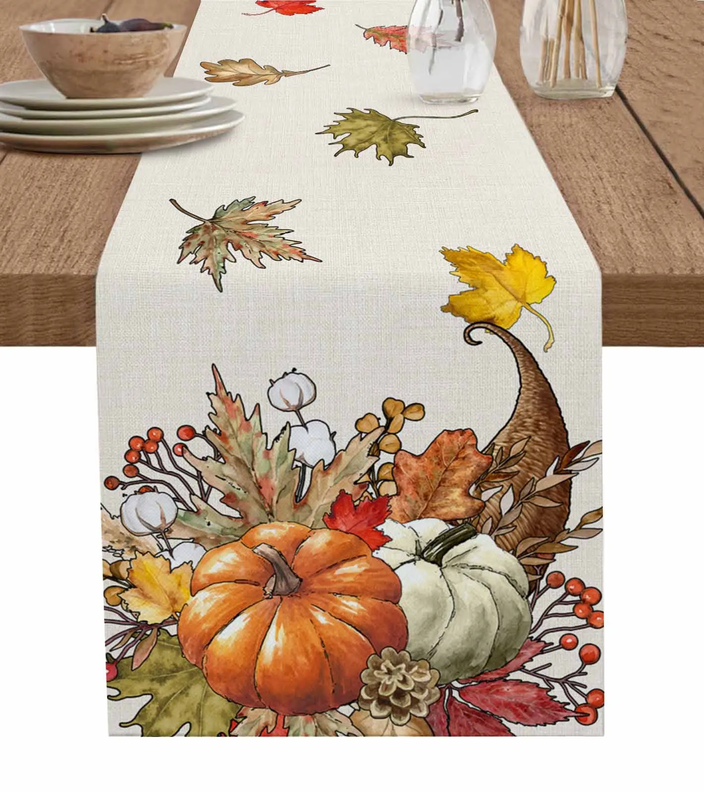 Autumn Maple Leaf Bouquet Table Runner Decoration Home Decor Dinner Table Decoration Table Decor